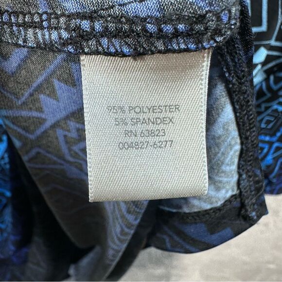 CJ Banks Slinky Flowy Tunic Stretch Blue Printed Ombré‎ 3/4 Sleeves Women’s 2X - Picture 3 of 8